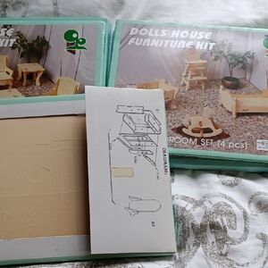 Vintage  Set of 5 Doll House Furniture Kits - NIB